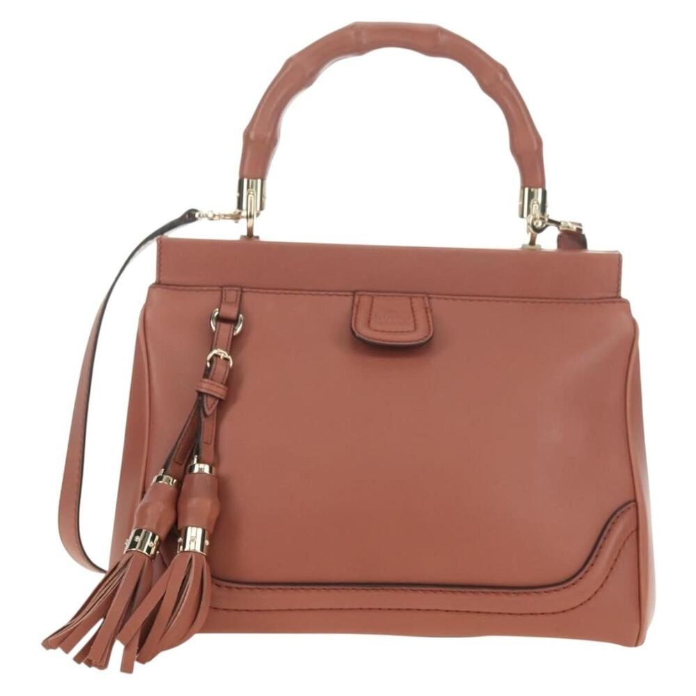 Gucci Bamboo Leather Handbag Pink